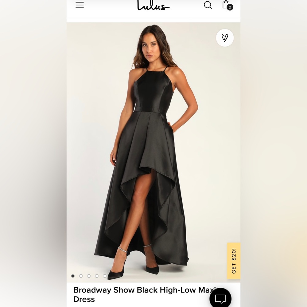 Lulus black high-low dress